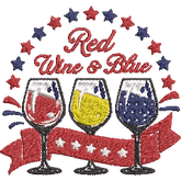 Red-Wine-Blue - Embroidery Design - FineryEmbroidery